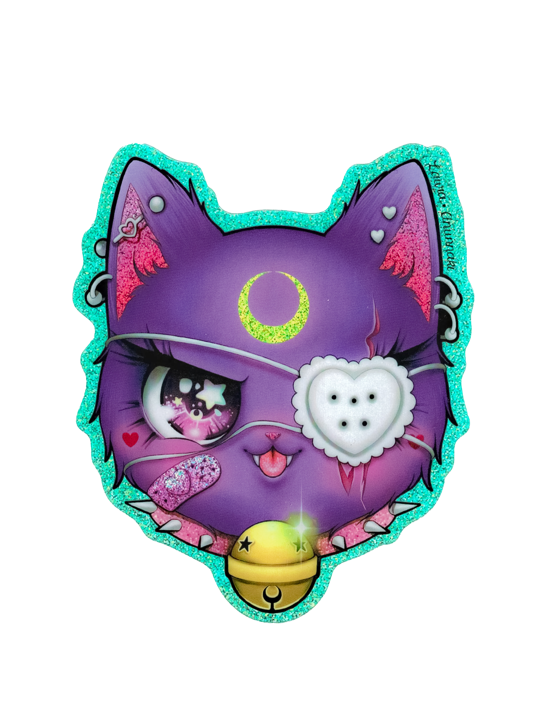 Reckless Kitty ♡ Glitter Vynil Sicker