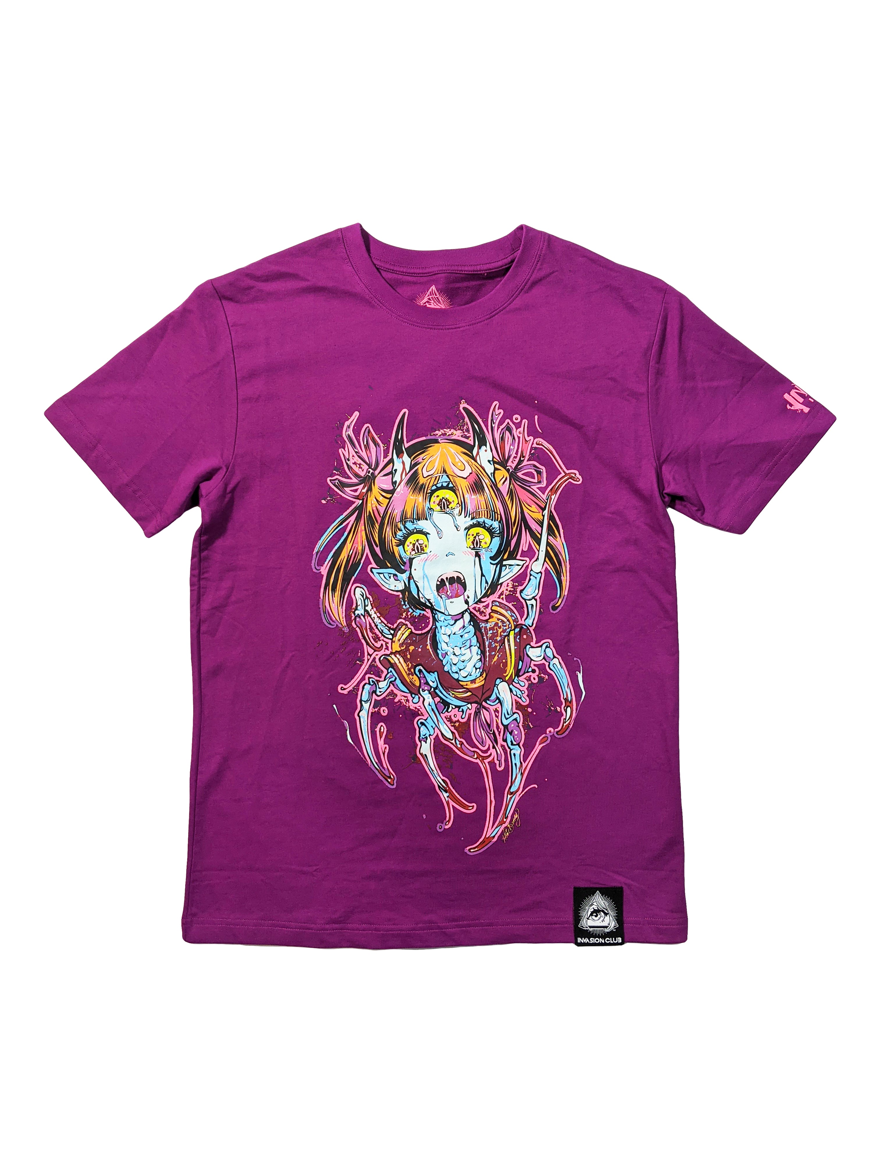増殖細菌 ファージちゃん Tシャツ (パープル)
