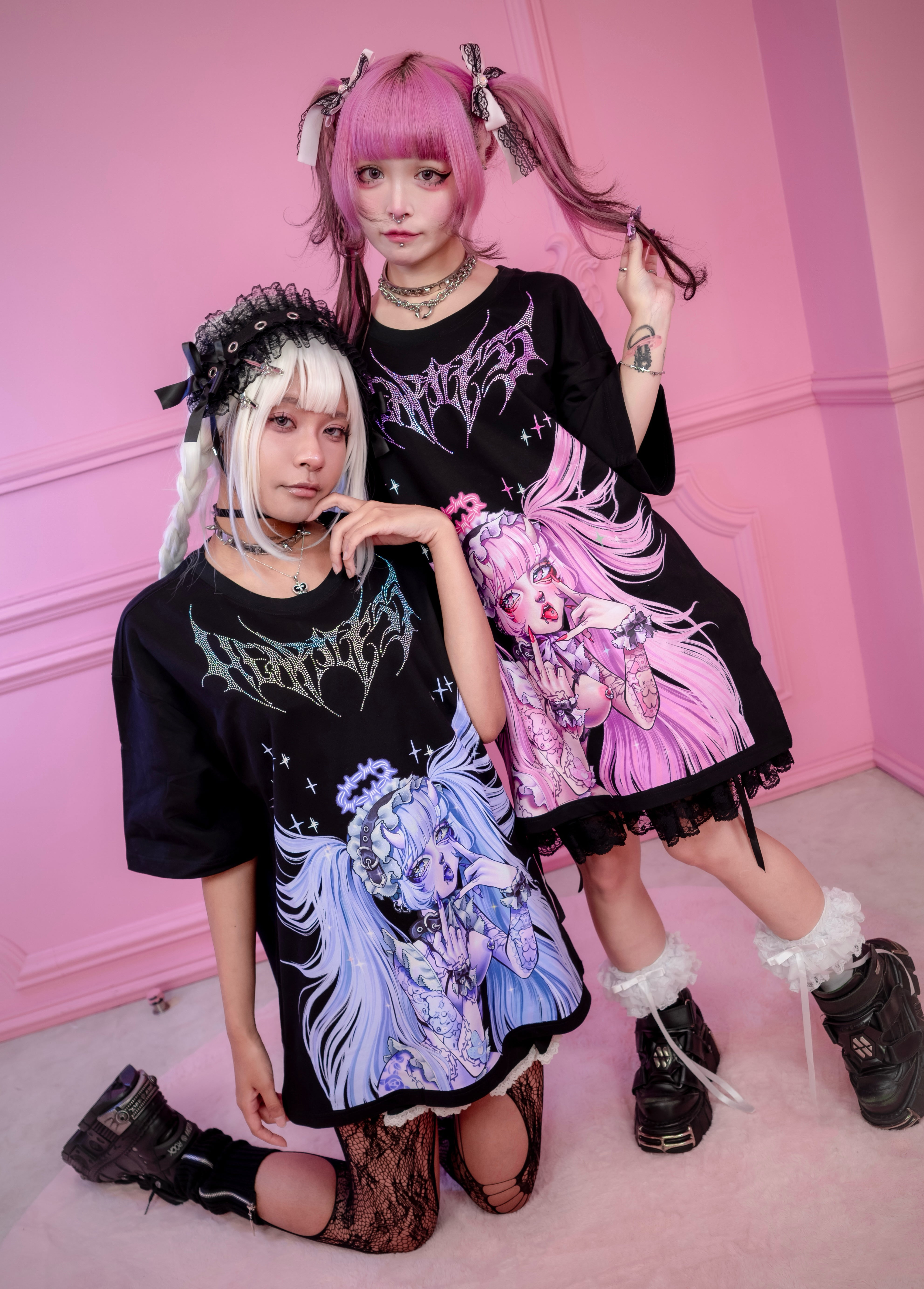 Kashiko☆Pink Heart Tee Kashiko Pink Heart Tee on Bunjang Global Site.